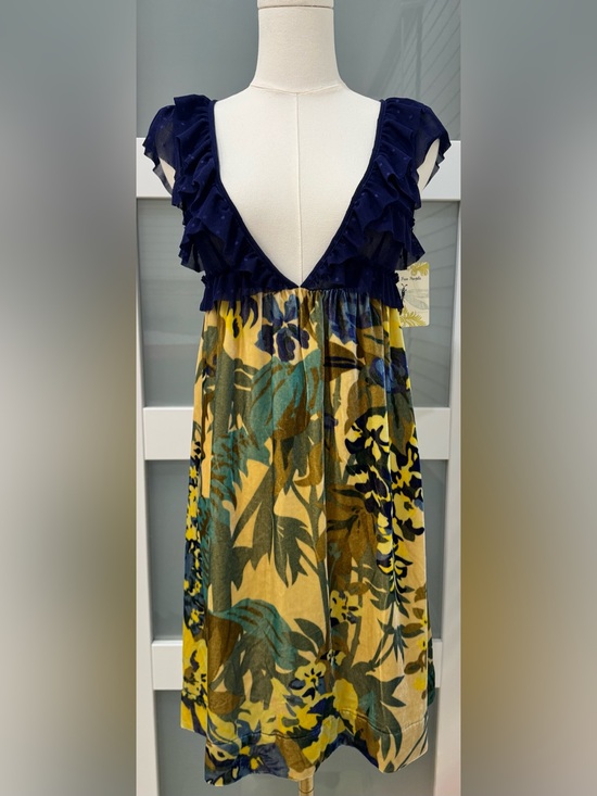 Free People Dresses & Skirts - Free People NWT Floral Silk Blend Ruffle Dress XS $128